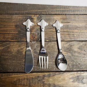 Silver Plated Airplane Handle Flatware Set Spoon
